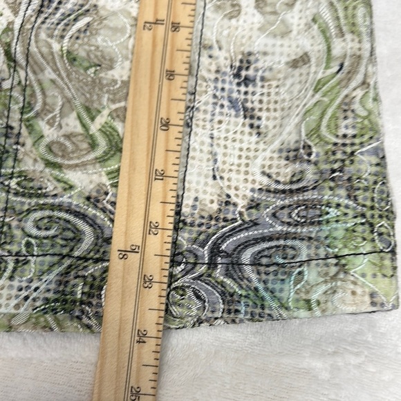 KEREN hart Green Jean Jacket with Artistic Botanical Print - Picture 8 of 13